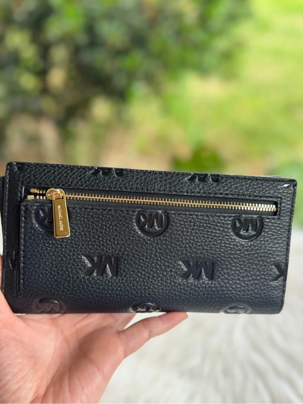 Michael Kors Black Embossed MK Wallet